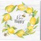 Lemons & Bees Sentiment II by Cynthia Coulter 12" x 12" Canvas Wall Art